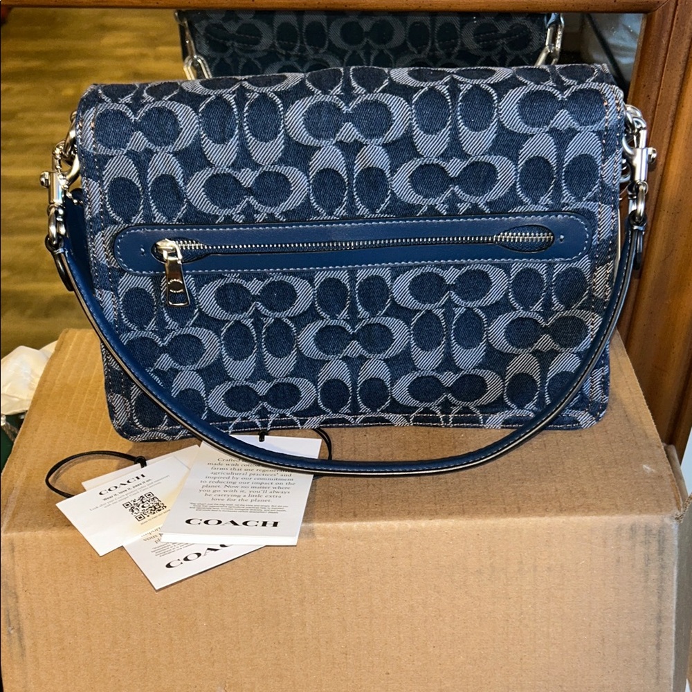 Coach Chain Tabby Shoulder Bag in Signature Denim, NWT, box & dust bag! - Picture 12 of 16